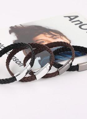 Leather Bracelet Hand-woven Simple Casual Men