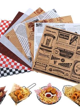 Kraft Wax Paper Oilpaper Nonstick Bread Burger Fries Basket