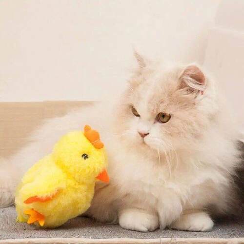 Flapping Wings Cat Toy Interactive Plush Bat Owl Chicken