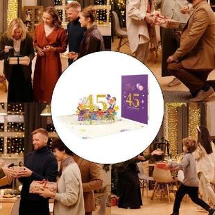 Bright Festival Card Popup Pyrotechnics