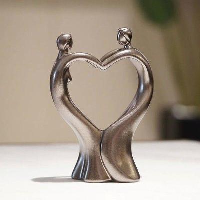 Nordic Couple Statues Heart Ornaments Desktop Couples