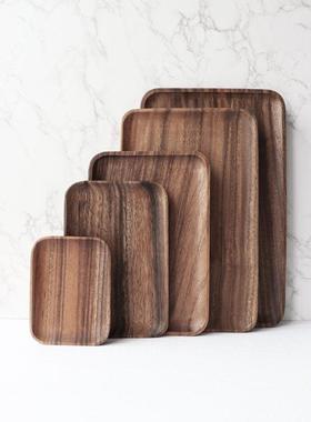 25cm square wooden tray set bread tray