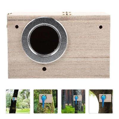 Bird Hut Nest Parakeet Cage Accessories Wooden Birdhouse