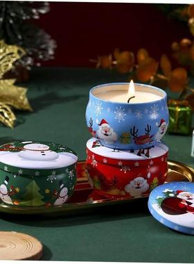 Christmas Tin cans, candles Christmas Eve Gift Box圣诞蜡烛
