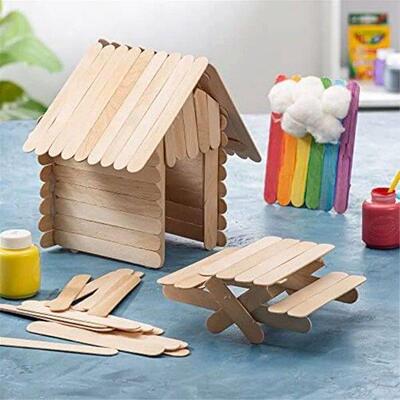 [100 Count] 3.6 Inch Wooden Multi-Purpose Popsicle Sticks,