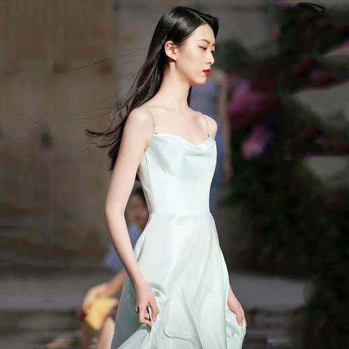 Temperament Ladies Dress Star Sleeveless Bridesmaid Dress He