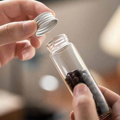 10ML/15ML/25ML/30ML Coffee Bean Glass Tube With Aluminum