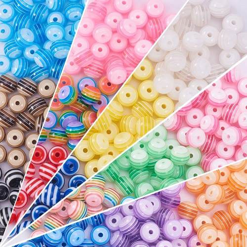 8mm Resin Beads For Jewelry Making Kit DIY Handmade Earrings