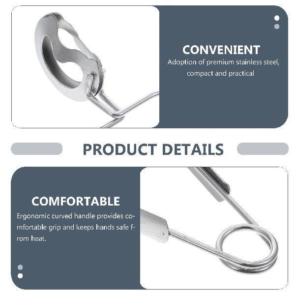 2 Pcs Stainless Steel Meal Tongs Cutlery Escargot Snail