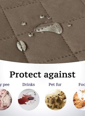 Capa de sofa cover ecido xadrez impermeável anti-deslizamen