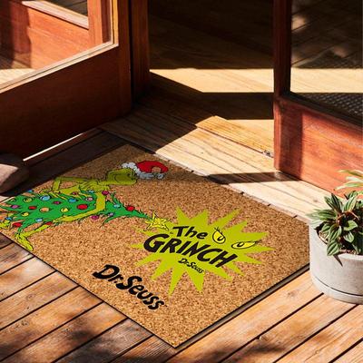 Grinch Mat Christmas Decoration Entry Door Mat Foot Mat