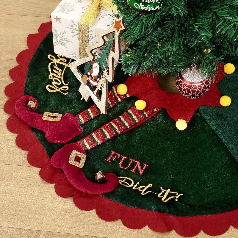 Christmas Tree Decorations Christmas Tree Skirt Red and Gree