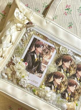 Inner jk ribbon ita bag large capacity bow wmen shoulder ba