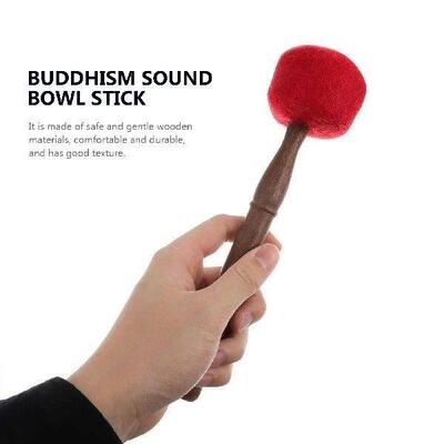 Buddhism Sound Bowl Stick Singing Wooden Handmade Mallet