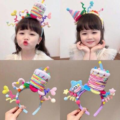 Creative Rainbow Stars Birthday Atmosphere Headband Torsion