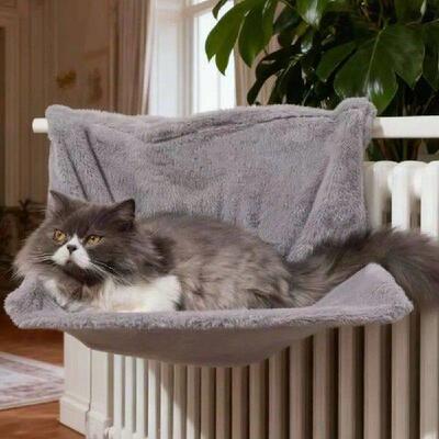 Foldable Shape Cat Hammock Metal Frame Comfortable Hanging