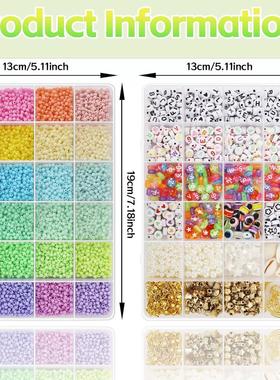 3mm Seed Beads Diy Friendship Bracelet Kit With Letter Bead