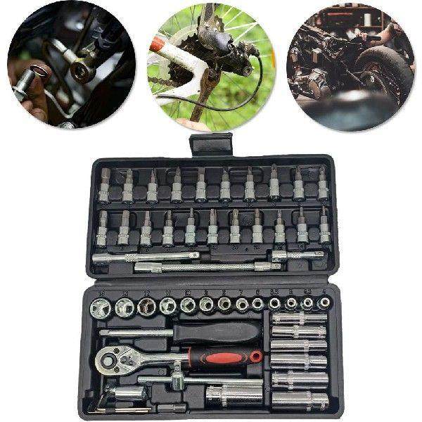53 Pcs Set Ratchet Wrench Screwdriver Bits Ratchet Spanner
