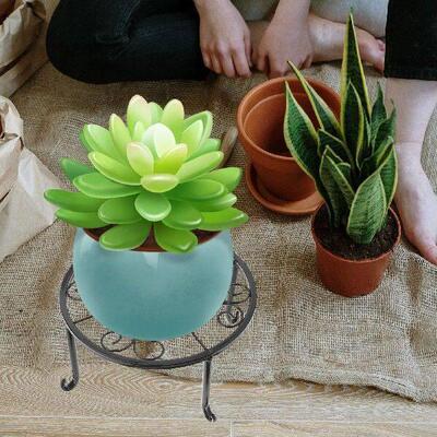 4pcs Iron Flowerpot St Durable Retro Chic Design Hollow