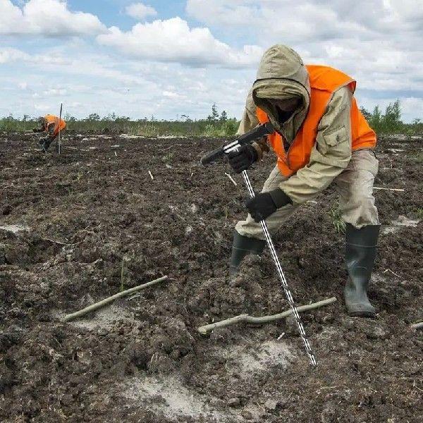 Soil Sampler Stainless Steel Ground Probe Rod With T Handle