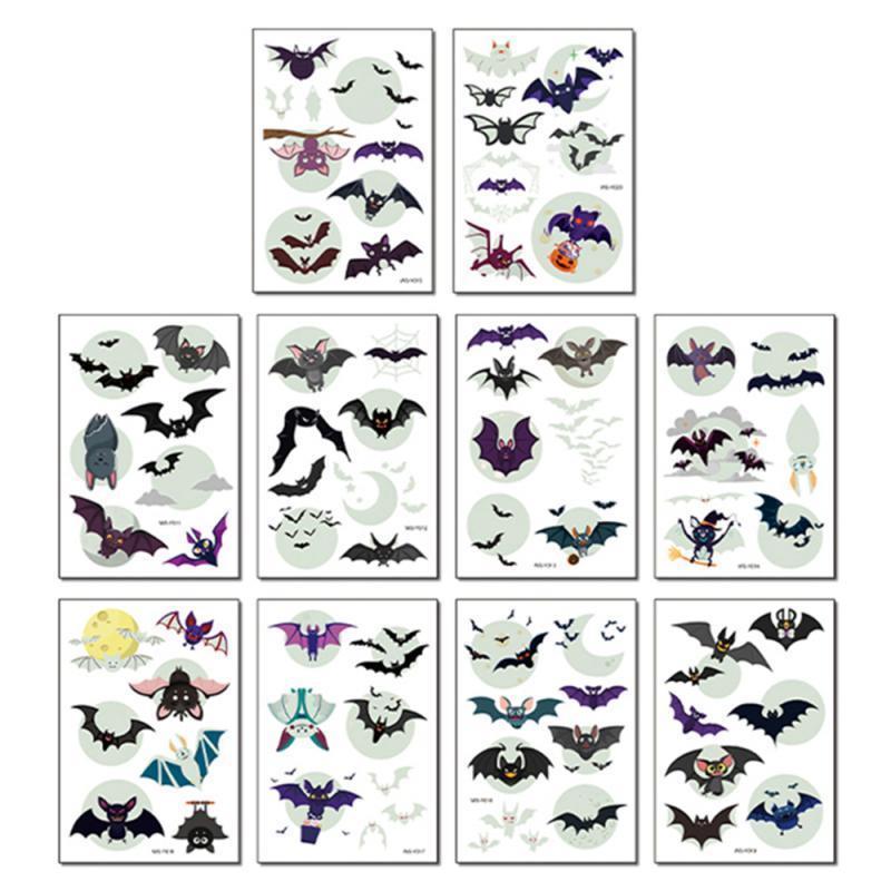 1pc Halloween Tattoo Stickers Luminous Temporary Waterproof