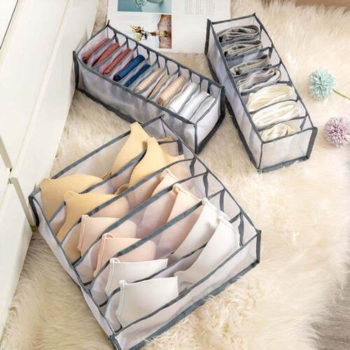 Underwear bra storage box mesh finishing box closet organize