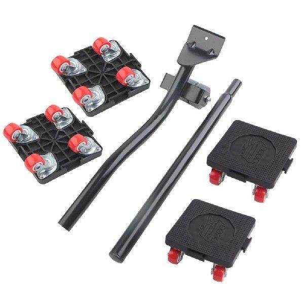 6pcs Professional Heavy Stuff Transport Lifter Mover Roller