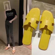 41size beach slippers women fashion flat sandals summer plus