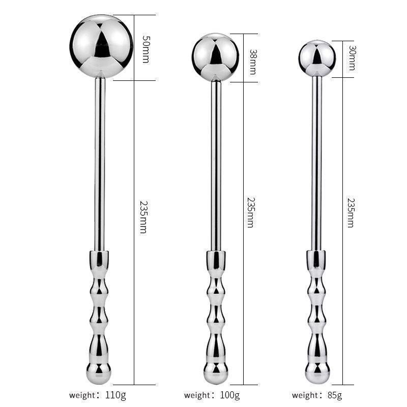 Sextoy Male Stainless Steel Anal Plug Butt Beads G Spot Wand