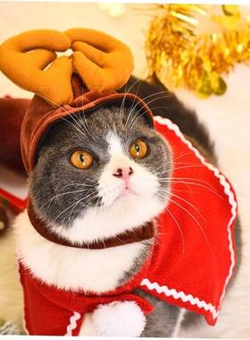 Christmas Decorations Pet Clothes Cat Dog Santa Red Scarf