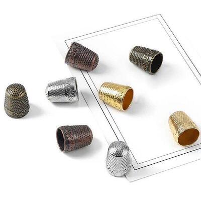 10pcs Silver Copper Thimbles Sewing Embroidery Top Hat