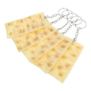 Biscuit Simulation Toy Key Pendant Food Chain Pcs