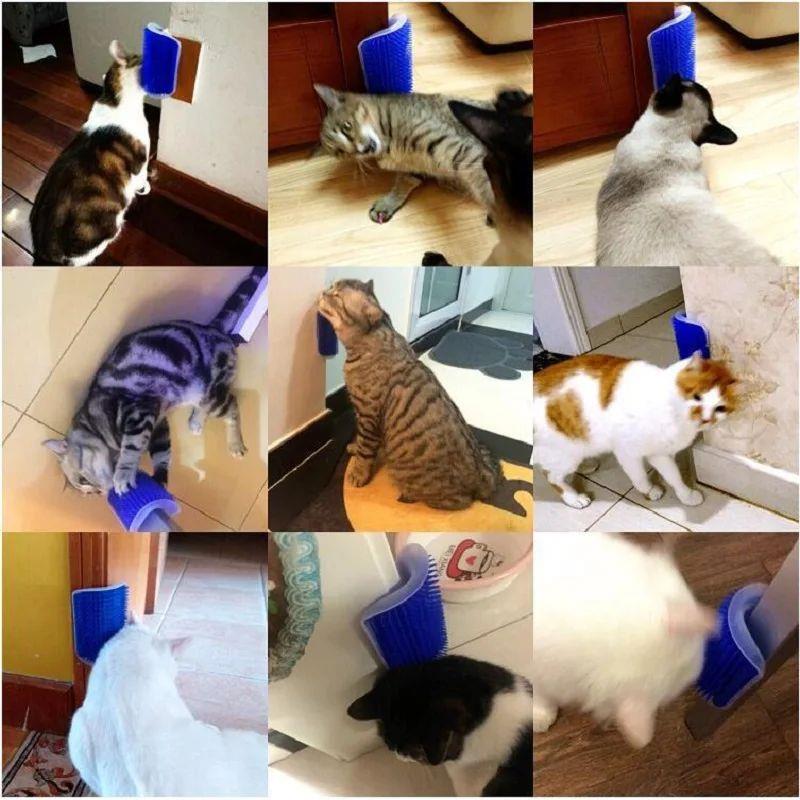 Cat Scratcher Massager for Cats Scratching Pets Brush Remove