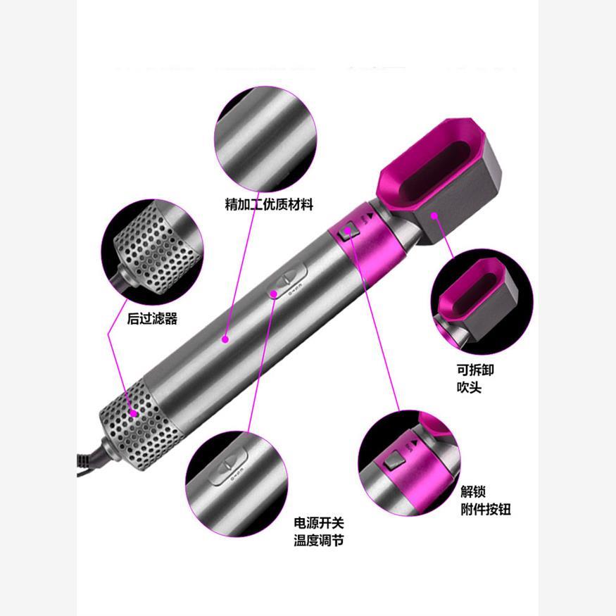 5 in1 hair curler roller flat Iron热风梳家用内扣自动卷直发棒