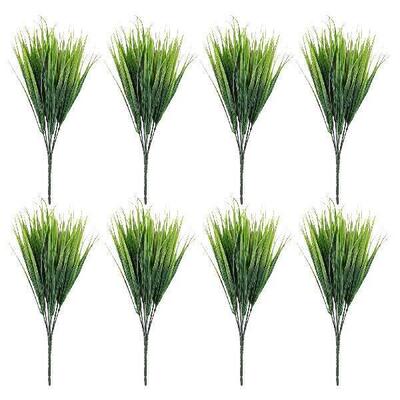 Artificial Grasses Outdoor Bright Faux Plastic Greenery