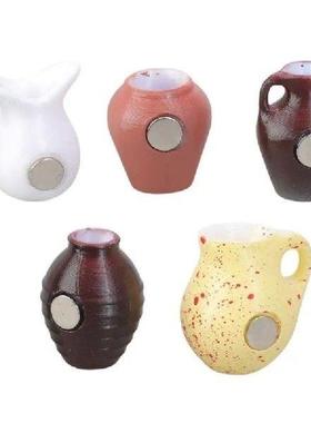 5Pieces Mini Vase Magnets Flower Pot Ornaments for