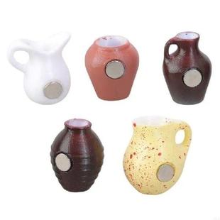 Magnets Vase Flower Pot for 5Pieces Ornaments Mini
