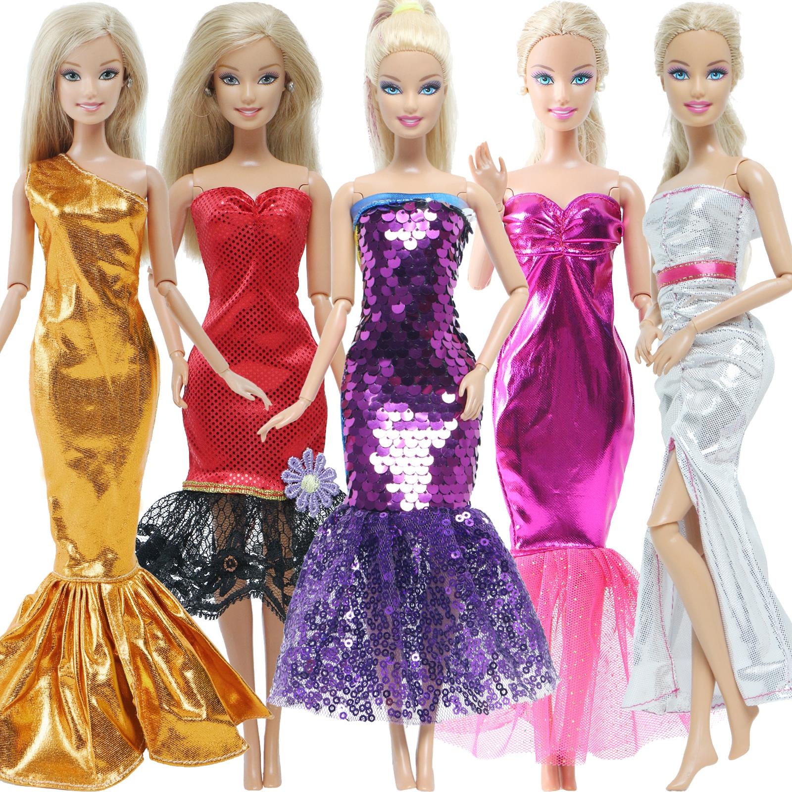 kirt Lace Gown Clothes for Barbie Doll Accessories Kids Toys
