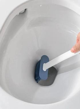 Wall Mounted TPR Toilet Brush With Non Perforated Long Handl