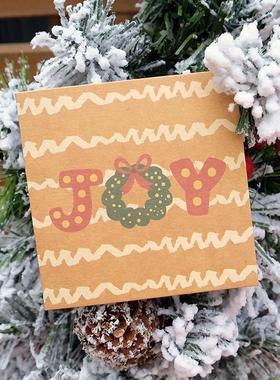 Mini Greeting Card Christmas Blessing Message Note Set