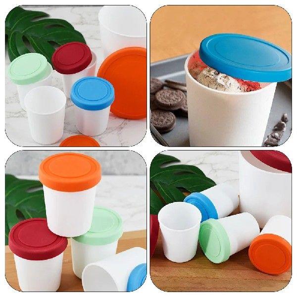 Ice Cube Tray with Lid Cream Cup Juice Containers Cups
