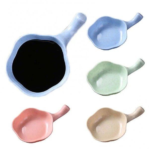 Kichen Wheat Straw Sauce Dish Mini Tray Small Plate Side