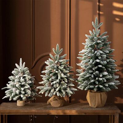 Christmas Tree Cedar Green Decorations Snowflake Snow Tree A