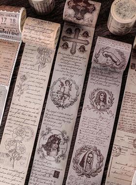 European Vintage Plant Washi Tape Stickers Junk Journal Ange