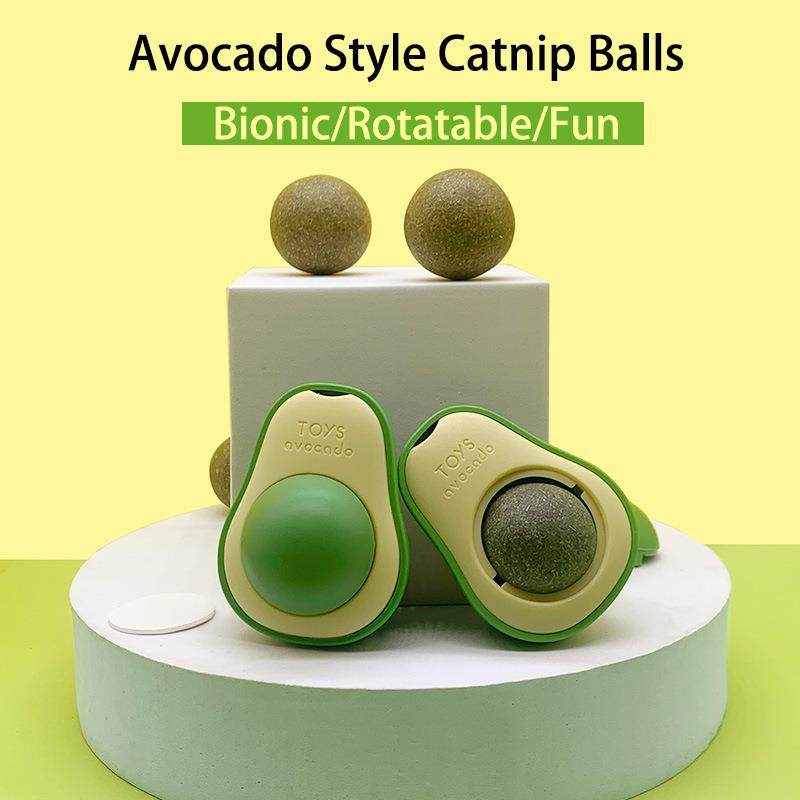 Cat Licking Toy Natural Catnip Wall stickup avocado style in