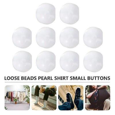 10 Pcs Buttons Round Pearl Buckle Cheongsam Imitation Jade