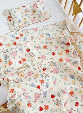 2-layer Swaddle Blanket Cotton Muslin Blanket for Girls &