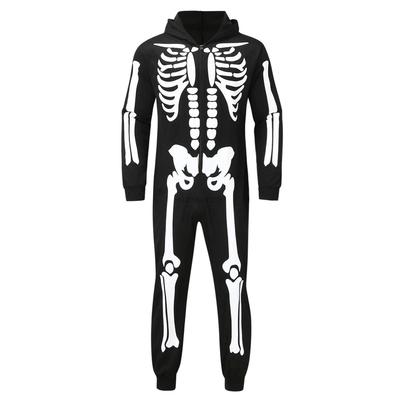 Halloween Carnival Outfit Family Costume Bone Skeleton Jumps