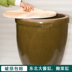 老式 水缸陶瓷大号家用储水缸土陶米缸养鱼睡莲荷花盆缸腌菜发酵缸