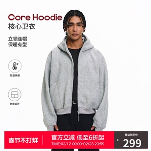 RASS连帽拉链基础质感卫衣 潮牌新款宽松休闲美式情侣款开衫外套